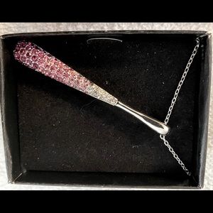 McKayla Ombré 16” necklace with 2” pink pendant